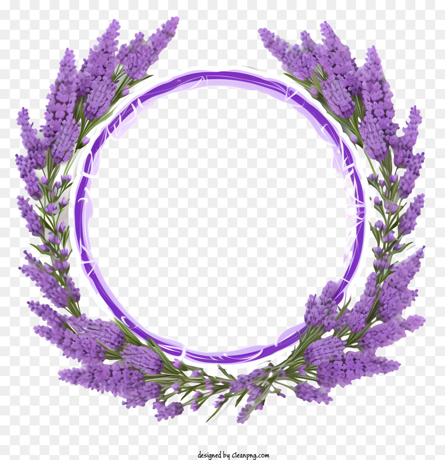 Couronne De Fleurs De Lavande Couronne Violet PNG Couronne De