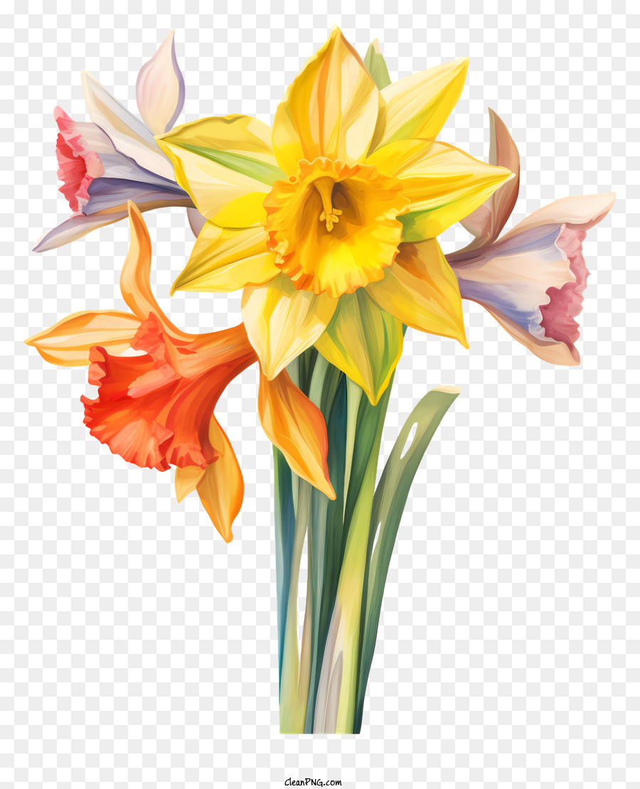 Les Jonquilles Fleurs Vase PNG Les Jonquilles Fleurs Vase