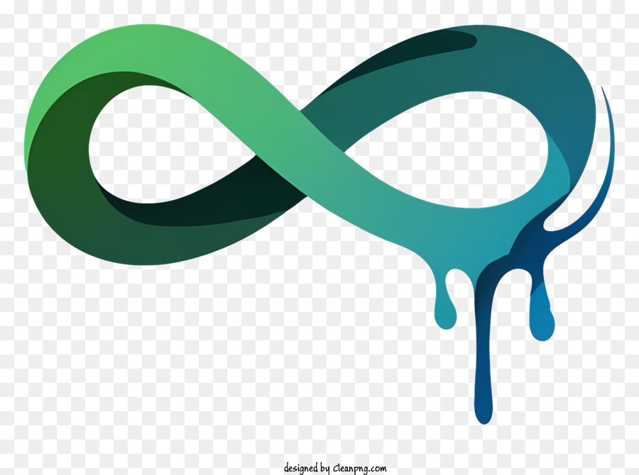 Design Vert Et Bleu Symbole De Boucle Infinie Symbole De Linfini PNG