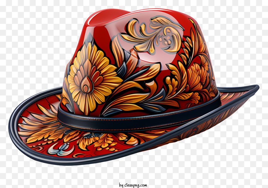 Chapeau Chapeau De Cow Boy Le Rouge Et Le Noir PNG Chapeau Chapeau