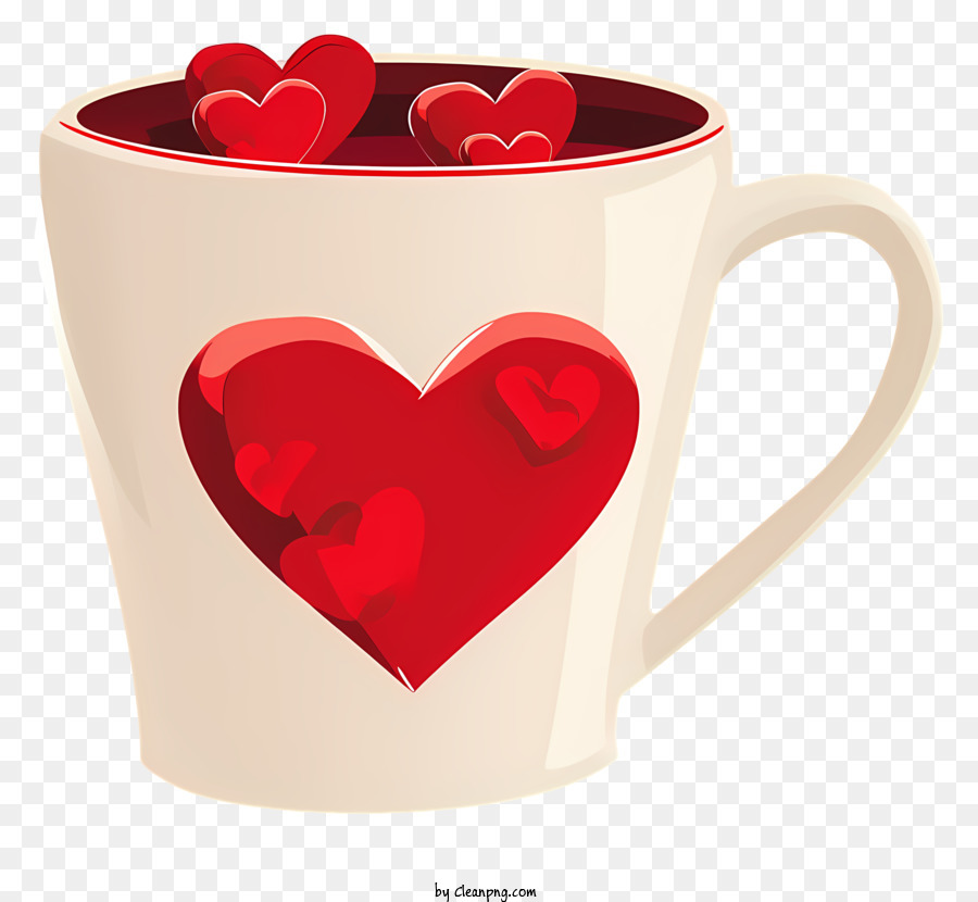 Tasse De Coeur Damour Tasse De Coeur Rouge Tasse En Forme De C Ur Png