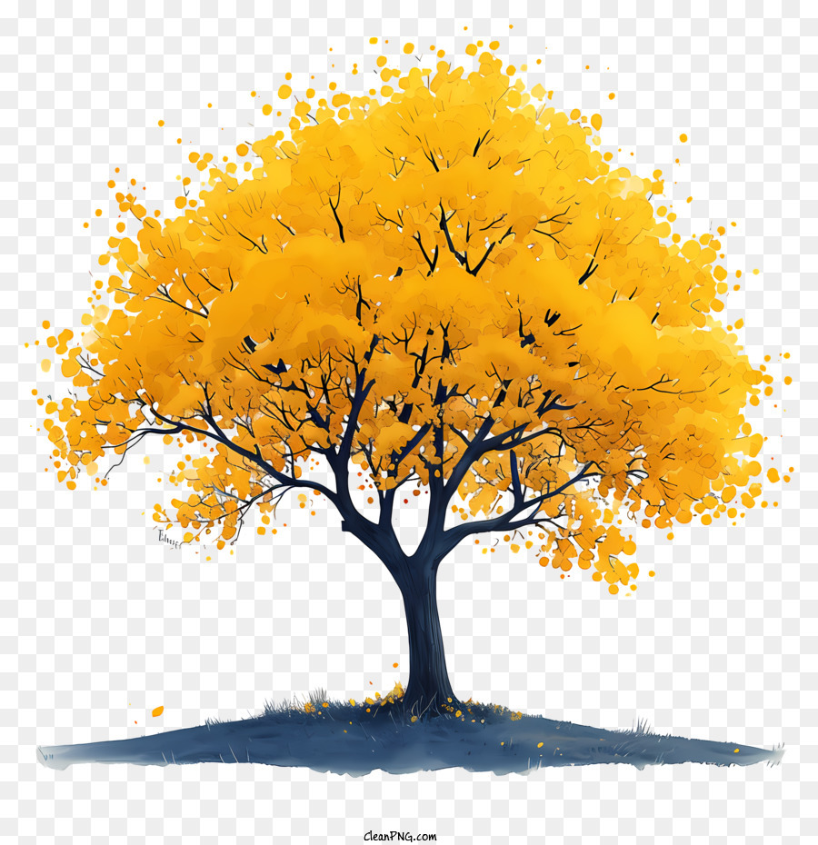 Automne Arbre Jaune Arbre La Chute Des Feuilles Png Automne Arbre