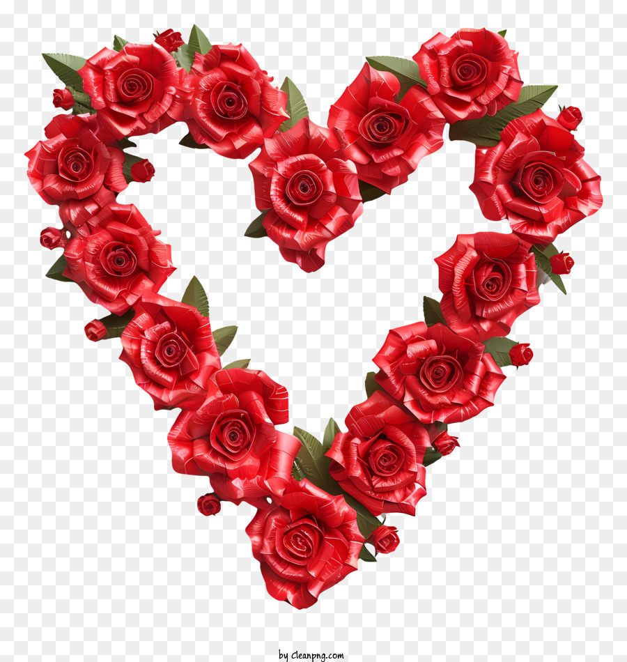 C Ur Floral Roses Rouges En Forme De C Ur Arrangement De Rose Png