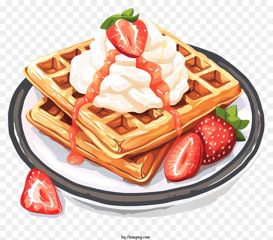 Waffle Jour Gaufre De La Cr Me Fouett E Png Waffle Jour Gaufre De