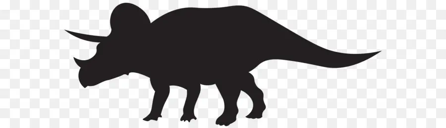 Silhouette De Tricératops，Dinosaure PNG