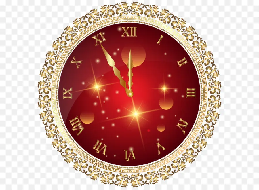 Nouvelle Année，Horloge PNG