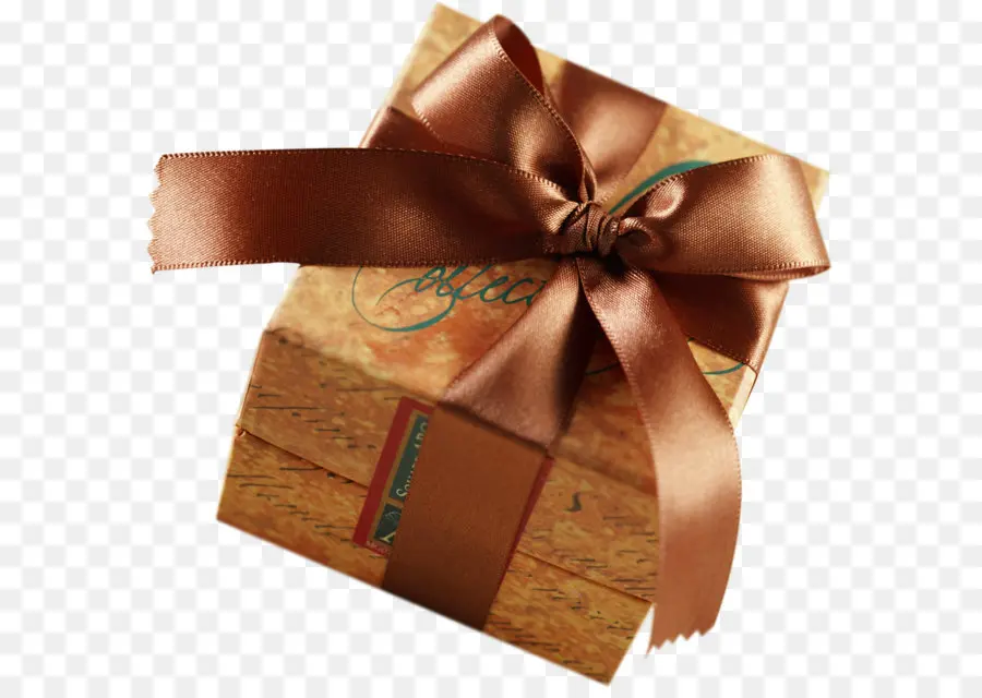 Coffret Cadeau Marron，Présent PNG