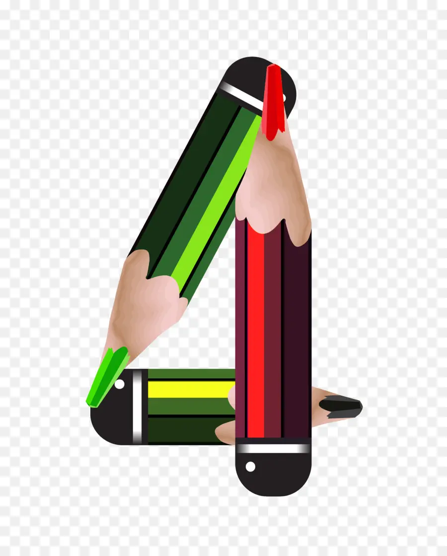 Crayon Numéro Quatre，Chiffre PNG