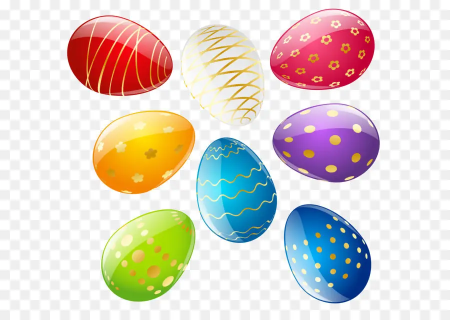 Oeufs Colorés，Pâques PNG