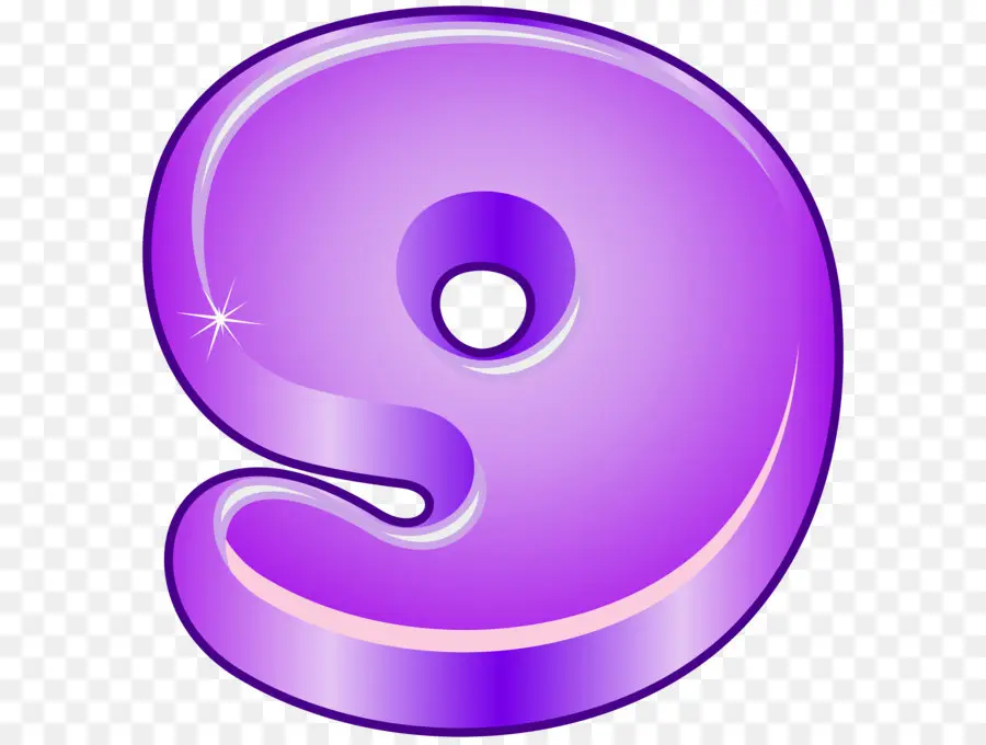 Violet Numéro 9，Chiffre PNG