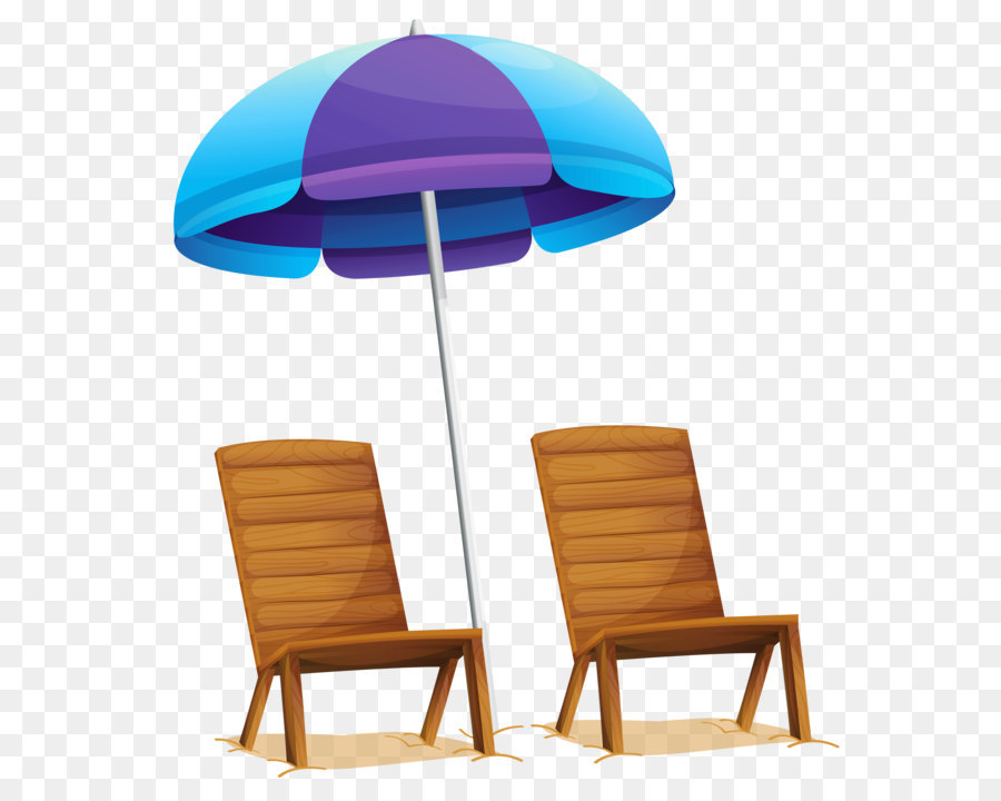 clipart chaise longue plage