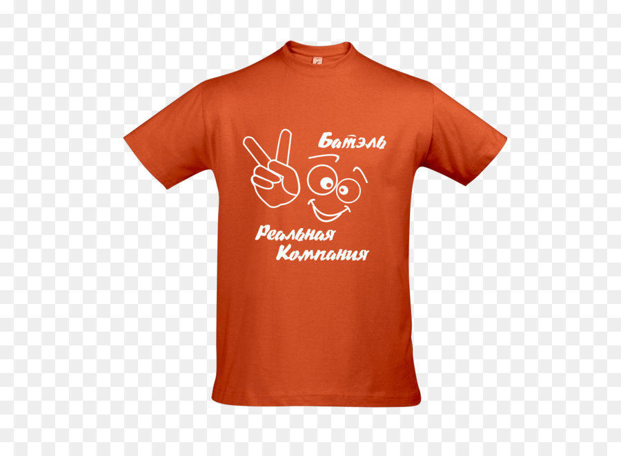 Tee Shirt Orange，Visage Souriant PNG