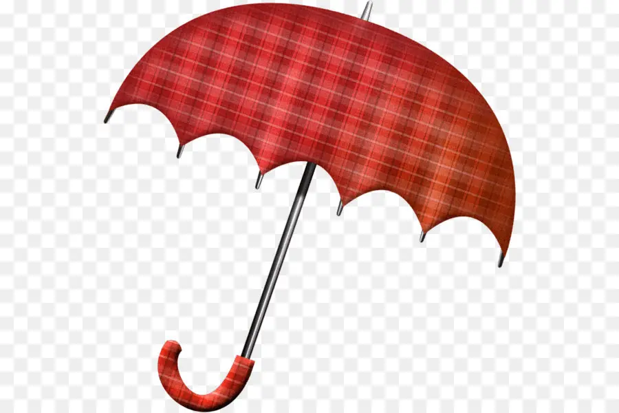 Parapluie Rouge，Motif à Carreaux PNG