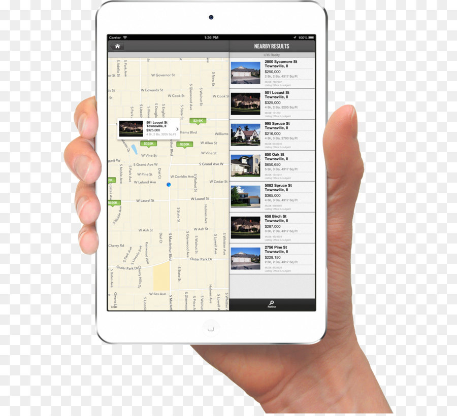 Tablette Avec Carte，Navigation PNG