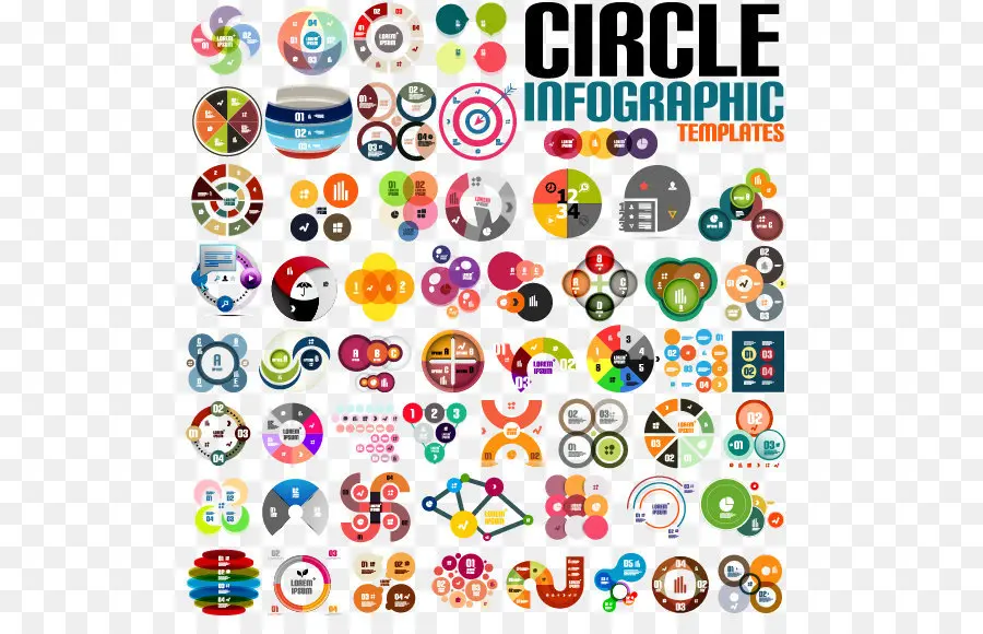 Infographie De Cercle，Données PNG