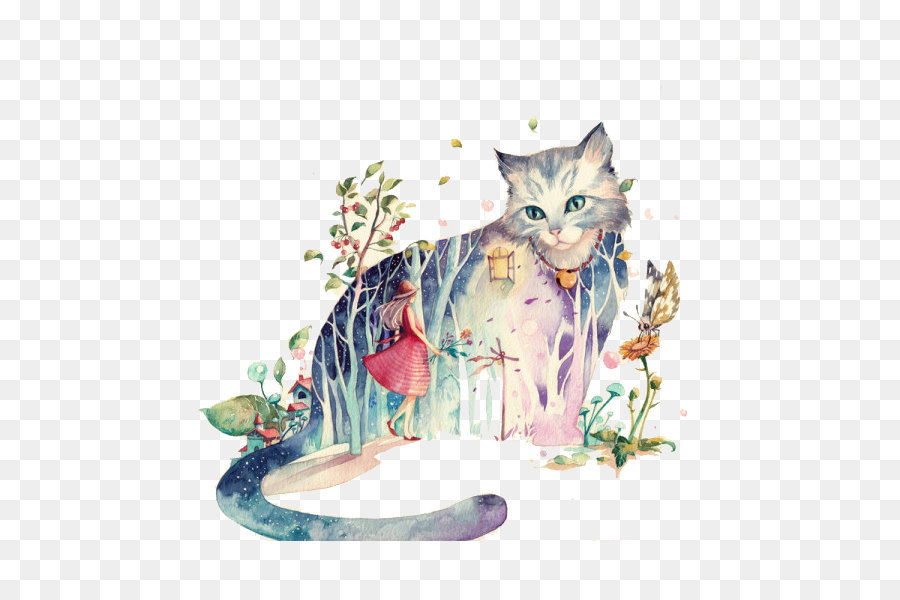 Les Chats Aquarelle Peinture Illustrator Png Les Chats Aquarelle Peinture Illustrator Transparentes Png Gratuit