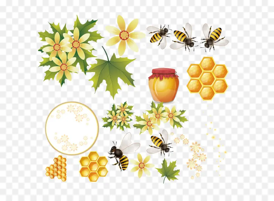 Les Abeilles Et Le Miel，Fleurs PNG