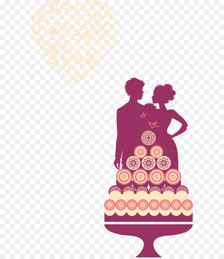 Couple Avec Gâteau，Couple PNG