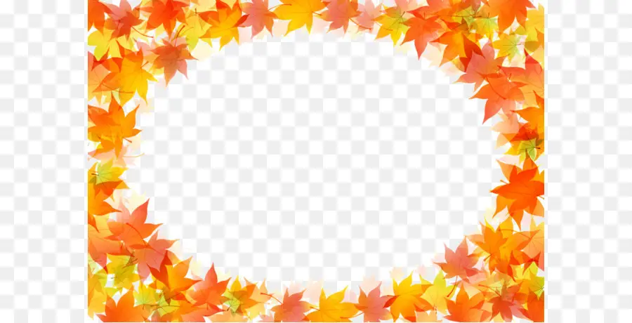 Cadre De Feuilles D'automne，Automne PNG