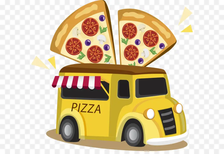 Camion à Pizza，Nourriture PNG