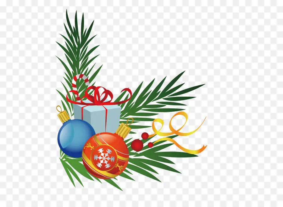 Cadeau De Noël Et Ornements，Boules PNG