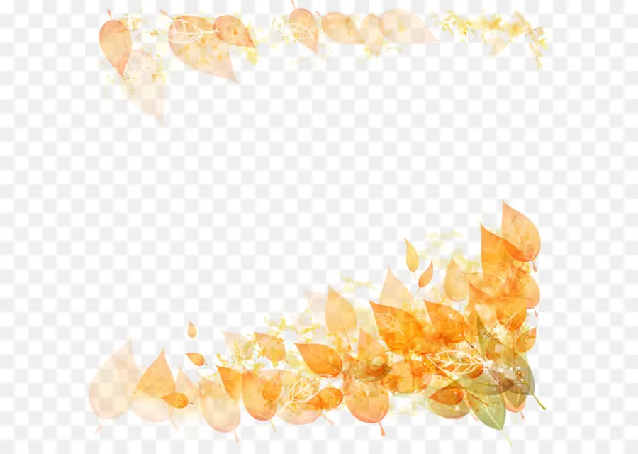 Feuilles D'automne，Orange PNG