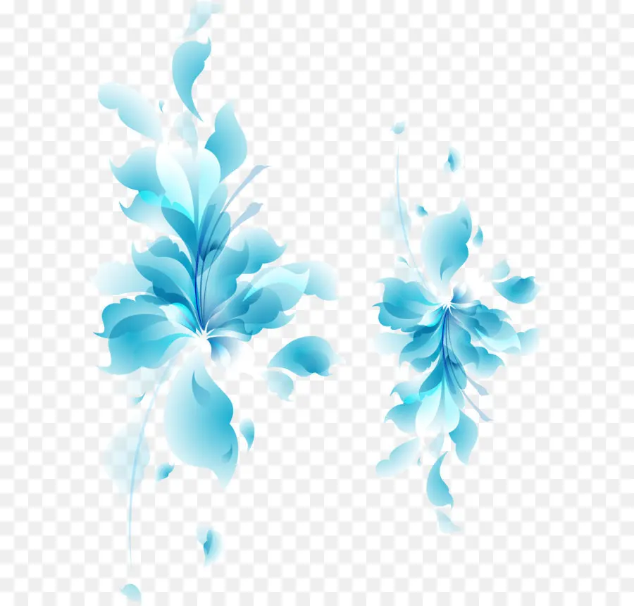 Bleu，Fleur PNG