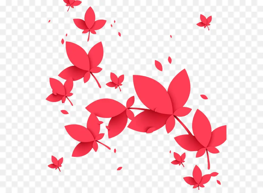 Feuilles Rouges，Automne PNG