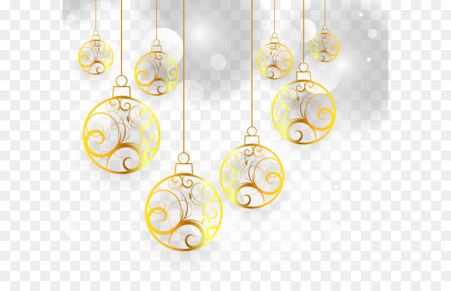 Décorations De Noël Dorées，Suspendu PNG