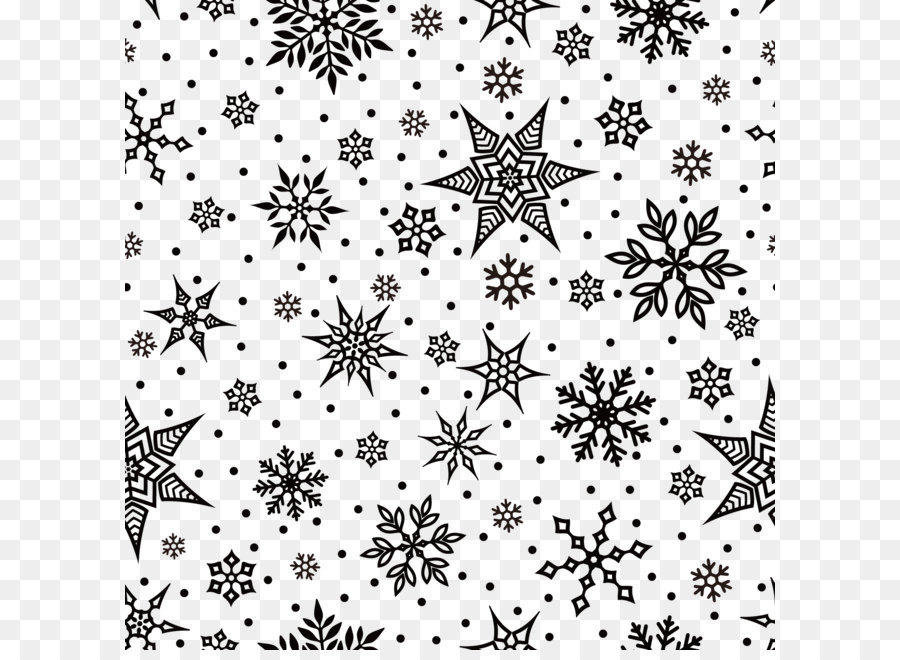 Flocons De Neige，Noir Et Blanc PNG