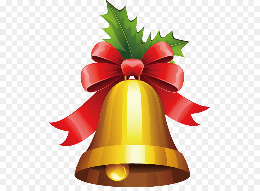 Cloche De Noël，Ruban Rouge PNG