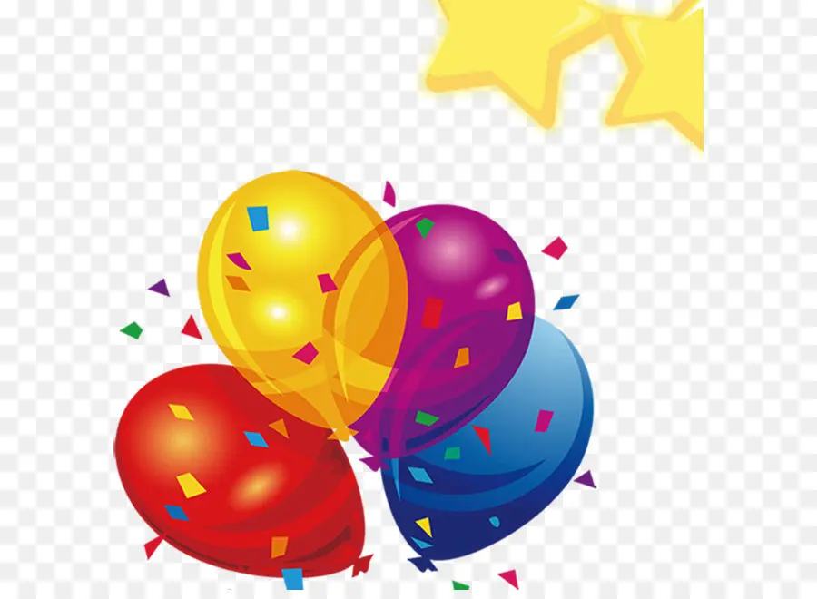 Ballons，Confettis PNG