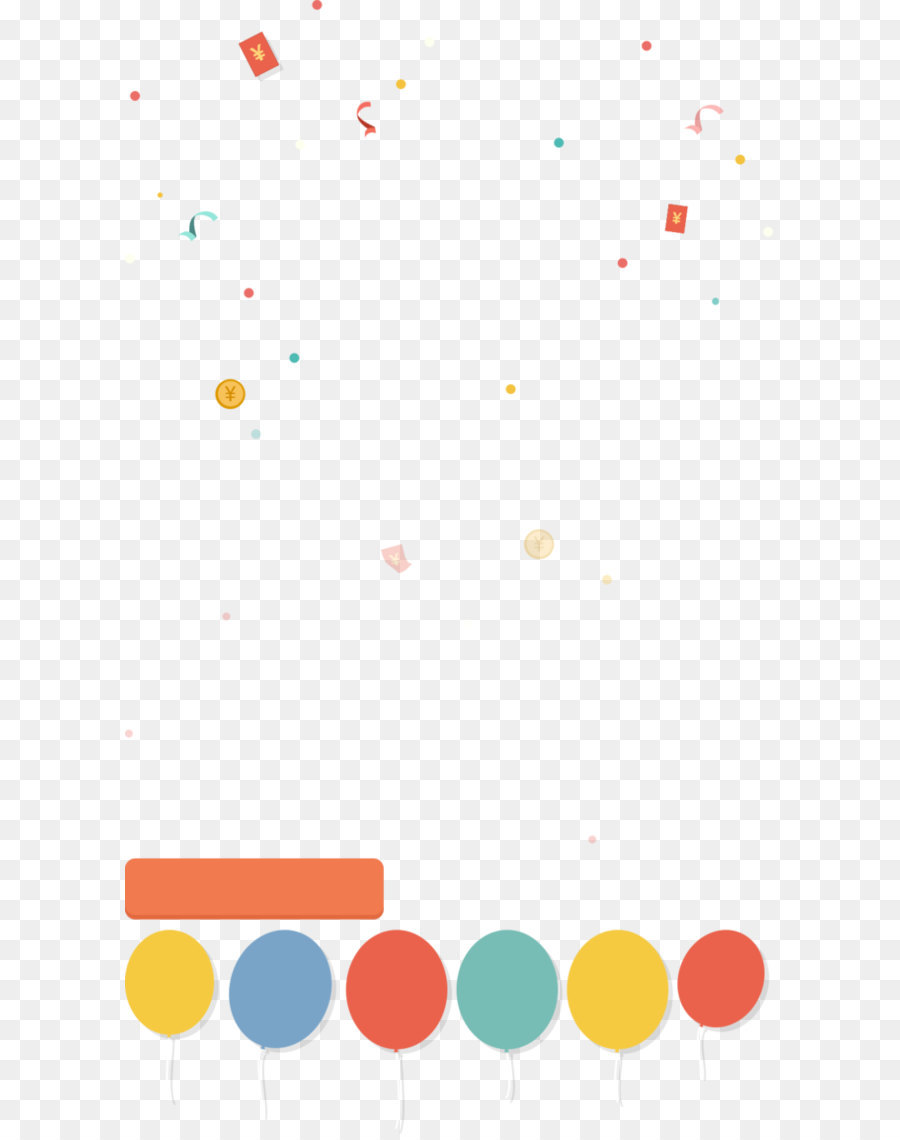 Ballons，Confettis PNG