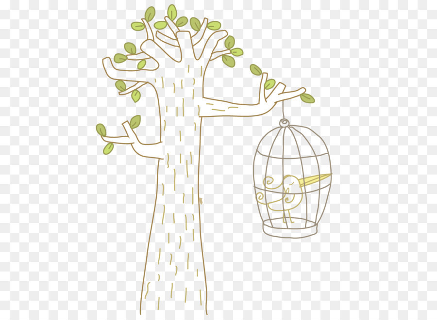 Arbre Et Cage à Oiseaux，Arbre PNG