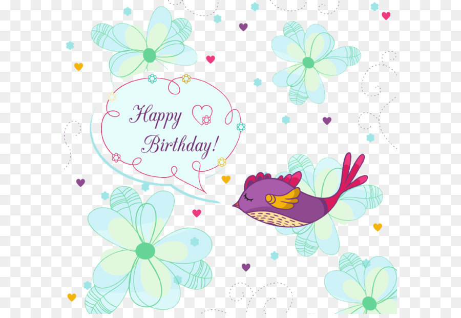 Carte D'anniversaire，Oiseau PNG