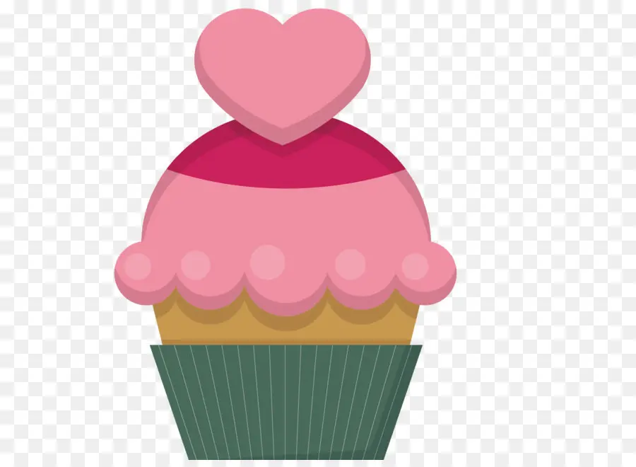 Cupcake Avec Coeur，Petit Gâteau PNG