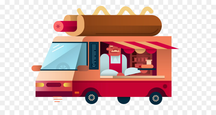 Camion De Restauration，Hot Dog PNG