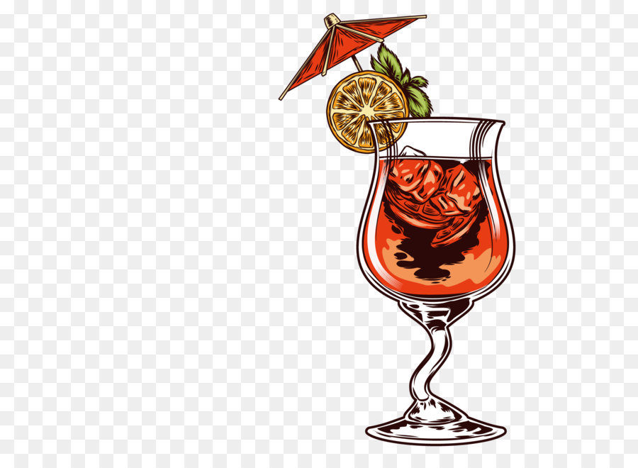 Cocktail Rouge，Verre PNG