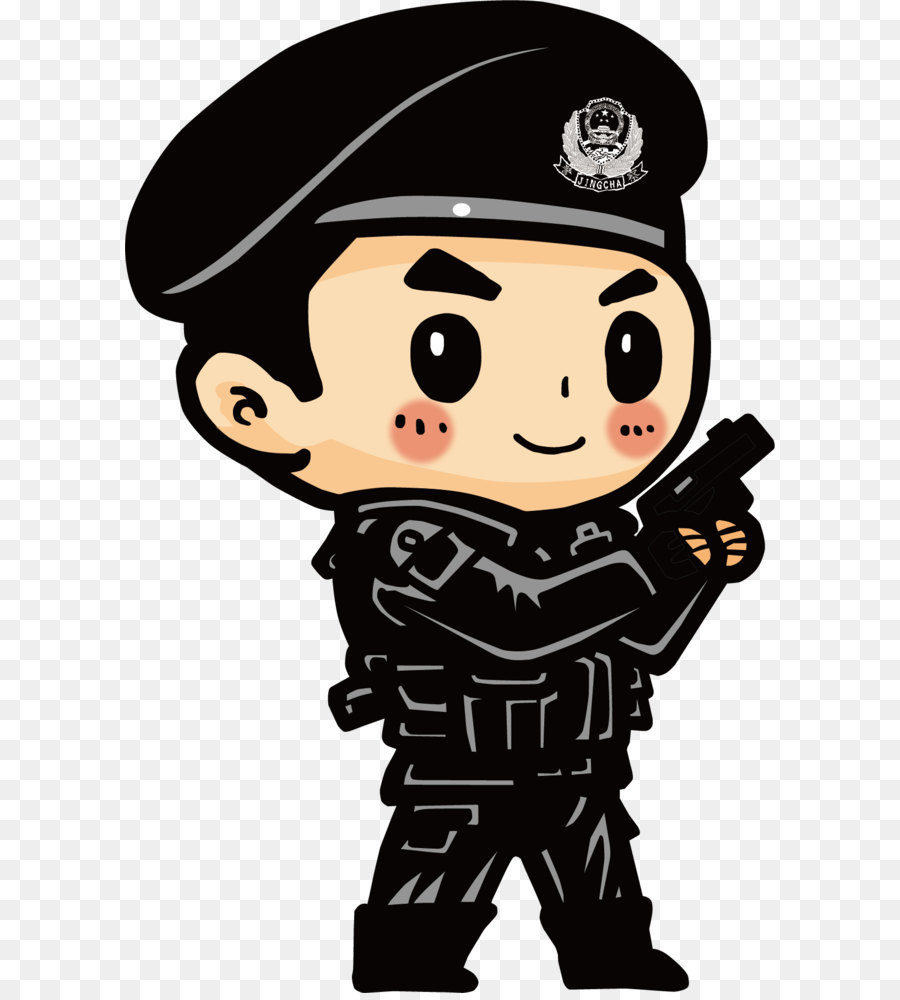 Officier De Police De Dessin Animé，Uniforme PNG