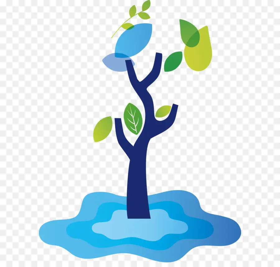 Arbre Bleu，Eau PNG