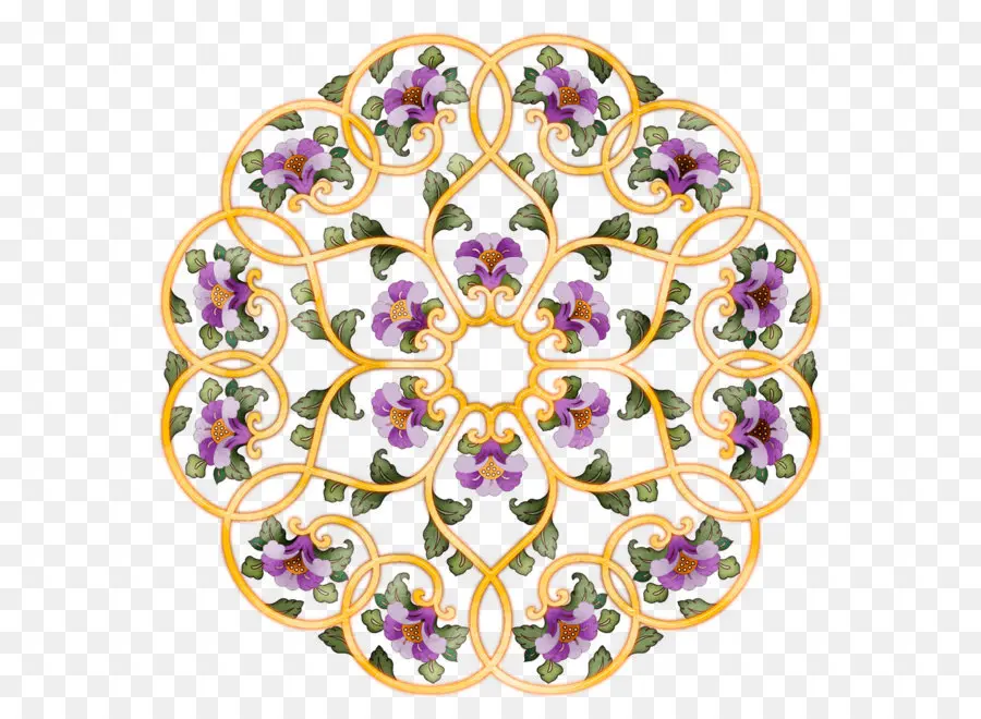 Mandala Floral，Modèle PNG