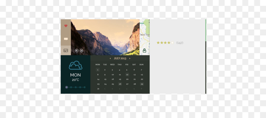 Paysage De Montagne，Calendrier PNG