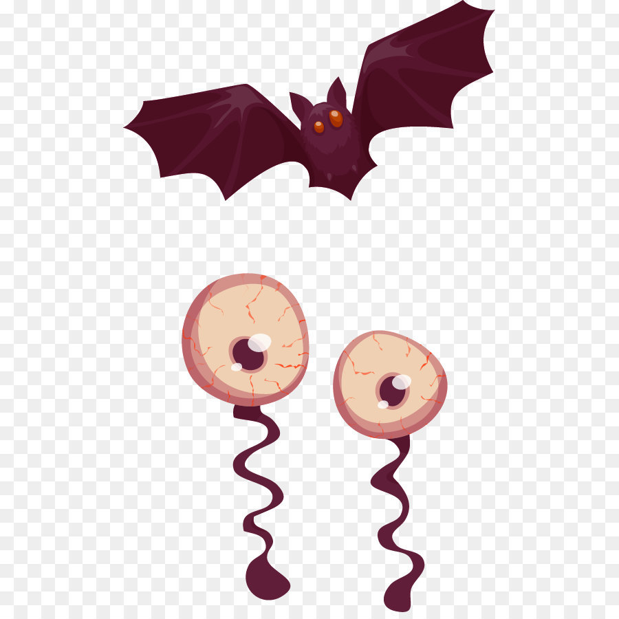 Chauve Souris Et Globes Oculaires，Halloween PNG