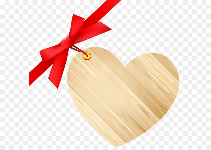 Étiquette De Coeur，En Bois PNG