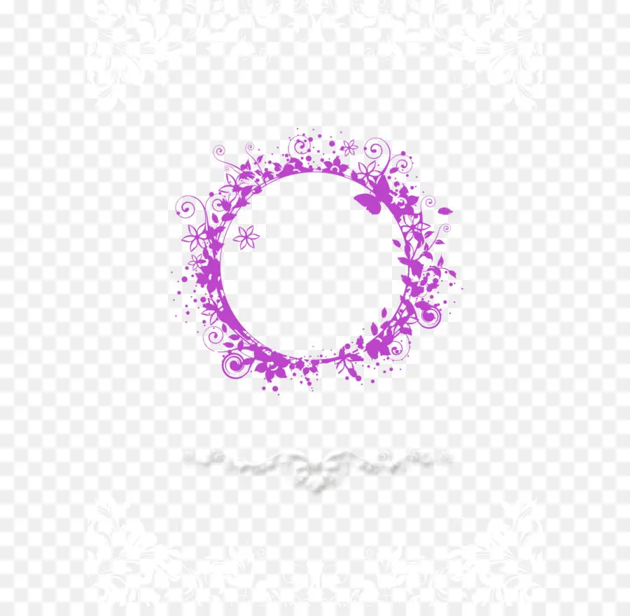 Cercle Floral Violet，Décoration PNG