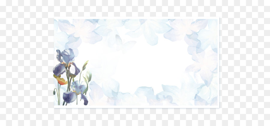 Fleurs Aquarelles，Fleurs Bleues PNG