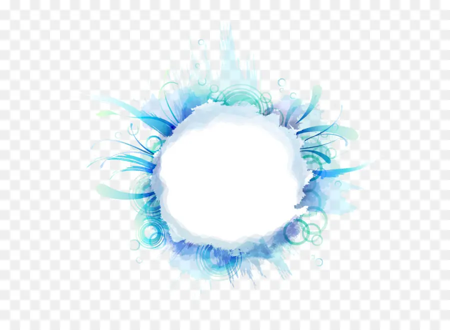 Aquarelle Transparente，Bleu PNG