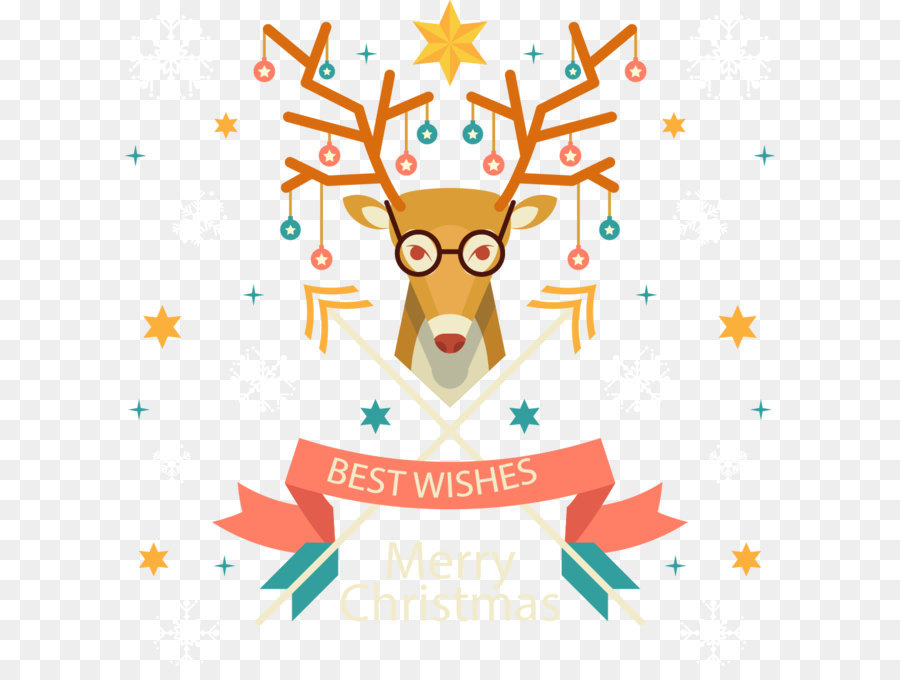 Renne De Noël，Lunettes PNG