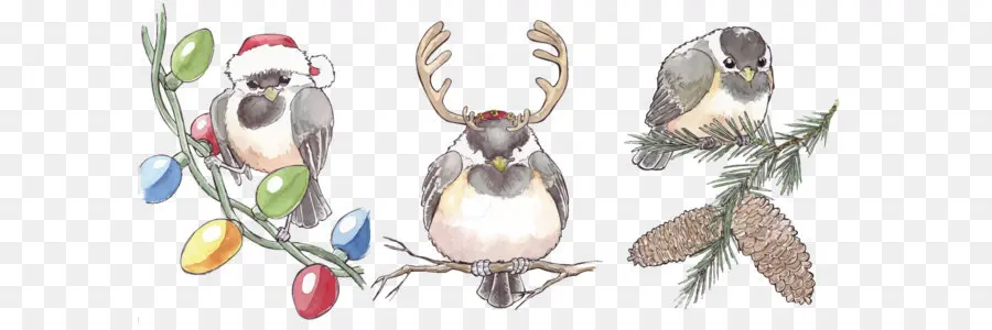 Oiseaux，Décorations De Noël PNG