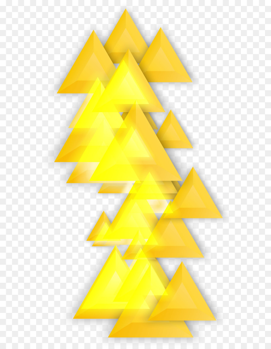 Triangles Jaunes，Géométrique PNG